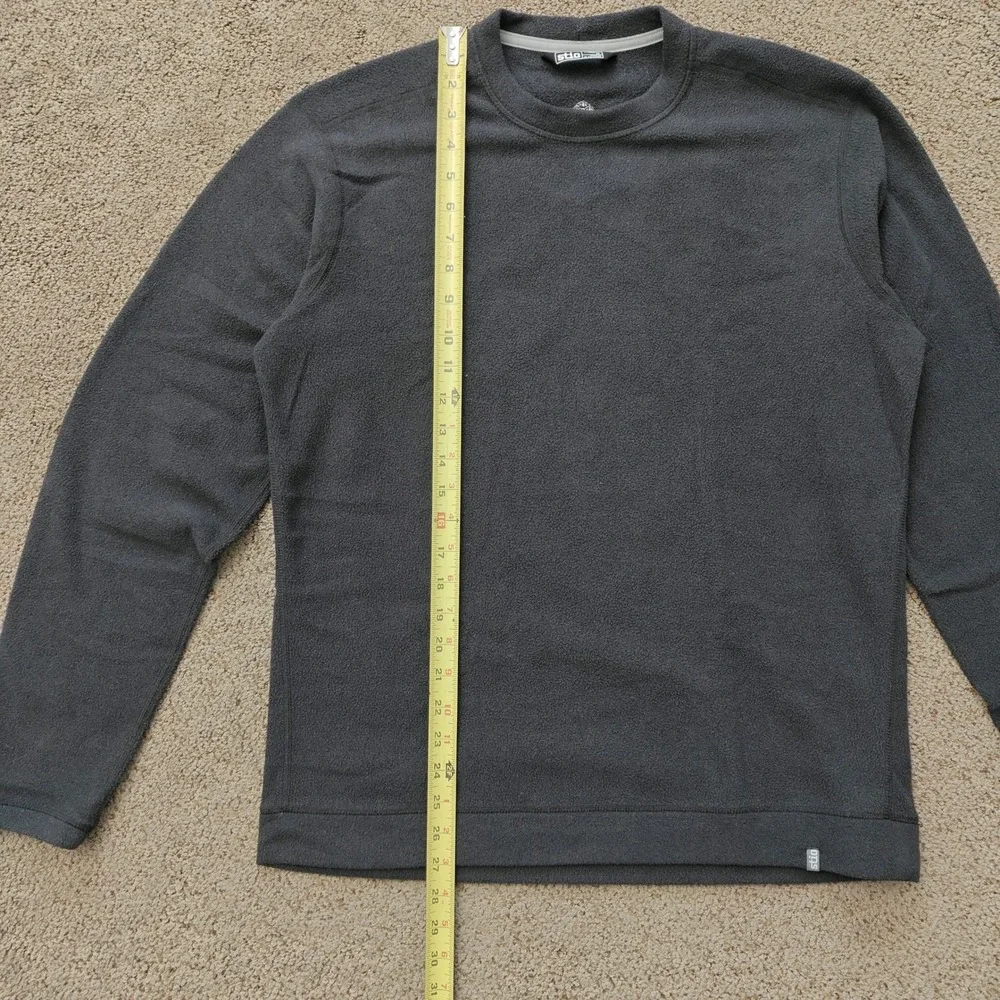 Stio Mens Fleece Crewneck Pullover Sweater Charcoal Gray Size Medium M